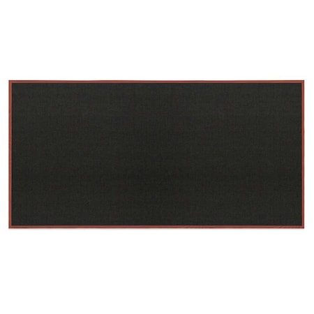 United Visual Products Decor Wood Combo Board, 24"x18", Walnut/Black Porcelain & Pearl UV701DEFAB-WALNUT-BLKPORC-PEARL